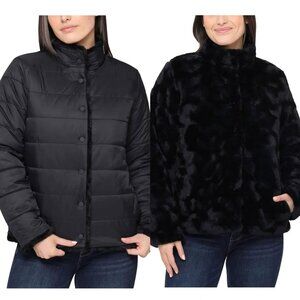 Nicole Miller Women’s Reversible Jacket Black, Size Large (New)